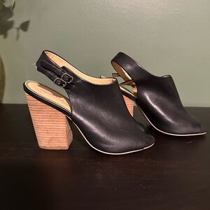 Black Peep Toe Booties